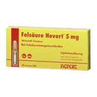 FOLSAEURE HEVERT 5 mg Amp.