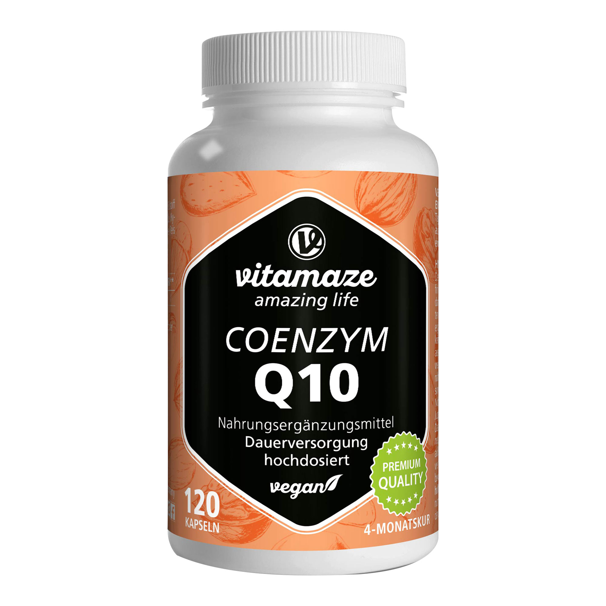 Nahrungsergänzungsmittel mit Coenzym Q10. Anti-Aging von innen.