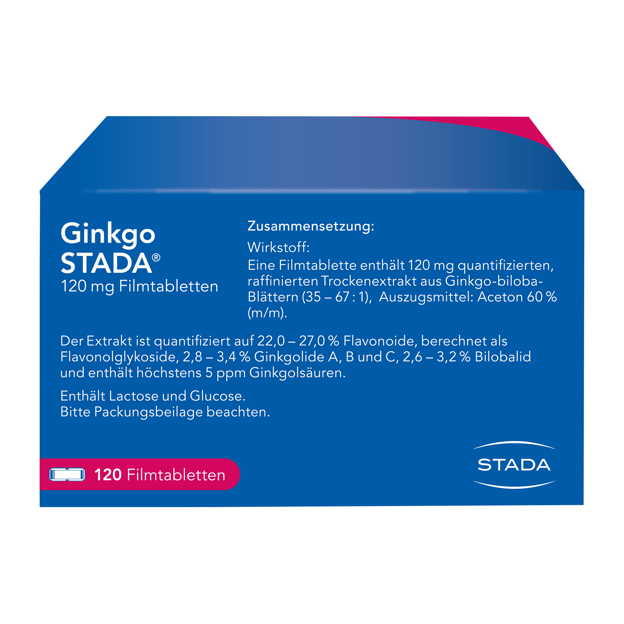 Ginkgo STADA 120 mg Filmtabletten Rückseite