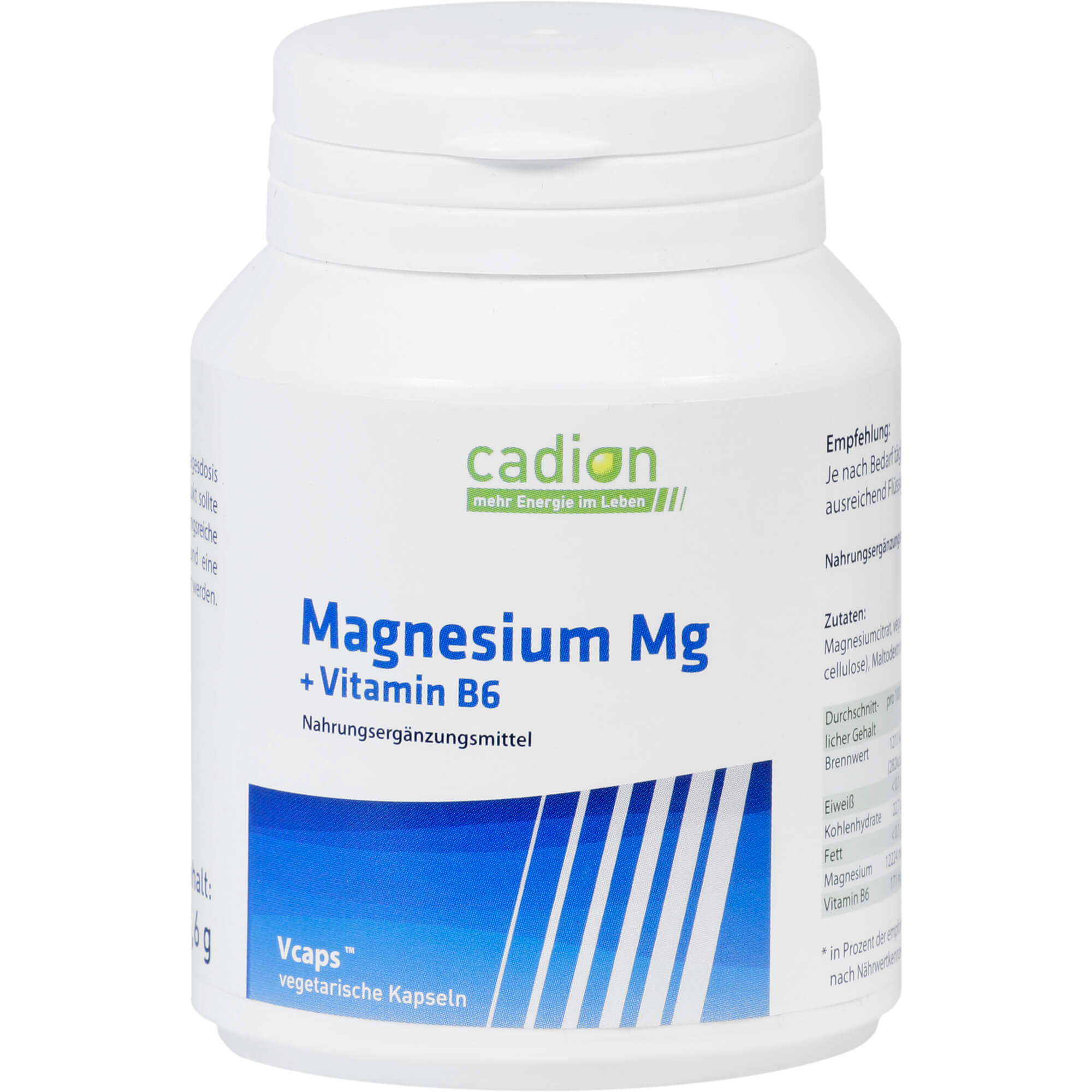 Nahrungsergänzung mit Magnesium und Vitamin B6.
