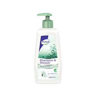 Reinigungsgel und Pflegeshampoo mit doppelter Funktion, speziell für die empfindliche Haut und das Haar älterer Menschen.