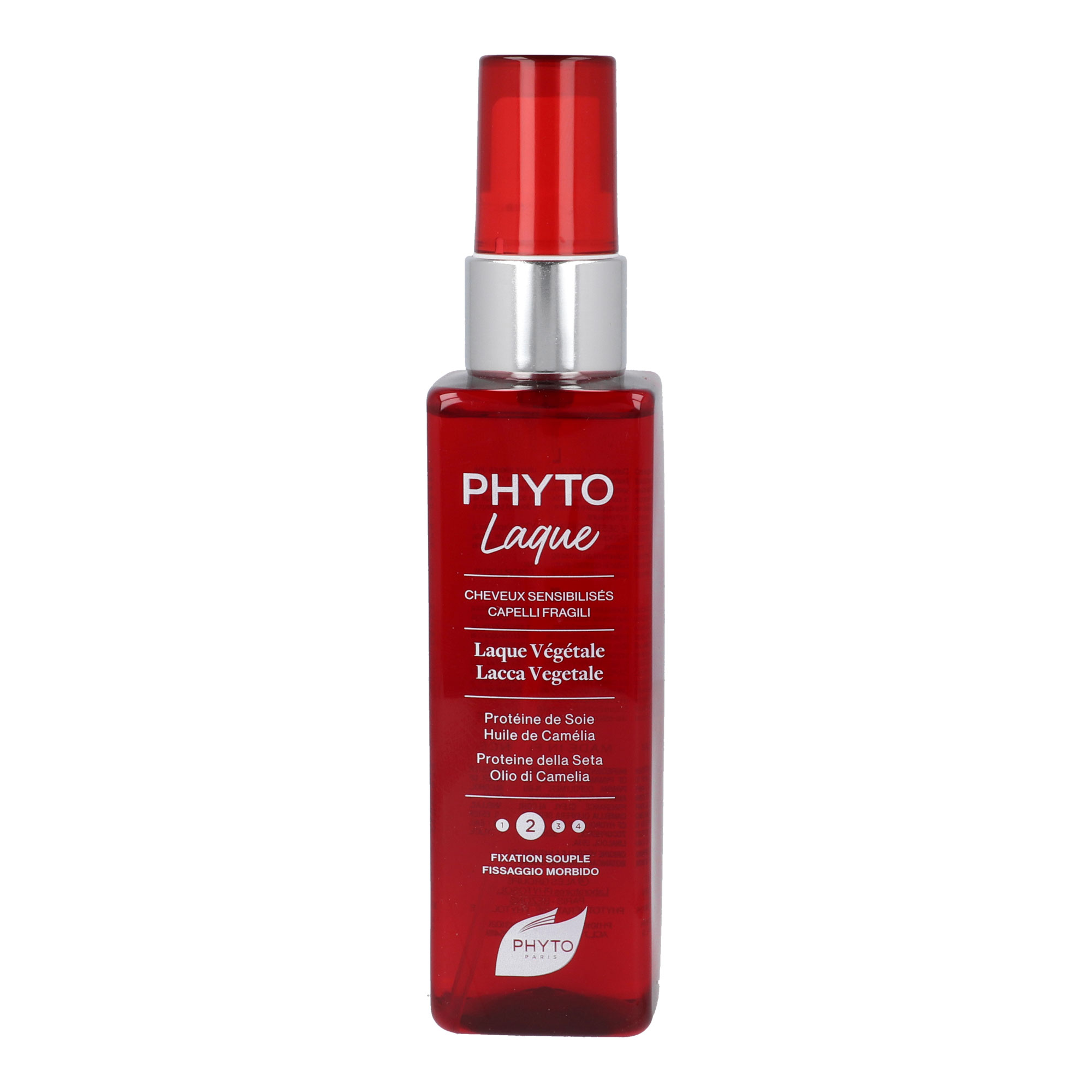 Pflanzliches Haarspray für empfindliches Haar. Mit Seidenfaserproteinen und Kamelienöl. Für natürlichen Halt und leichte Kämmbarkeit.