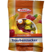Intact Traubenzucker-Beutel. Frucht-Mix.