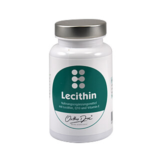 Nahrungsergänzungsmittel mit Lecithin, Q10 und Vitamin E.