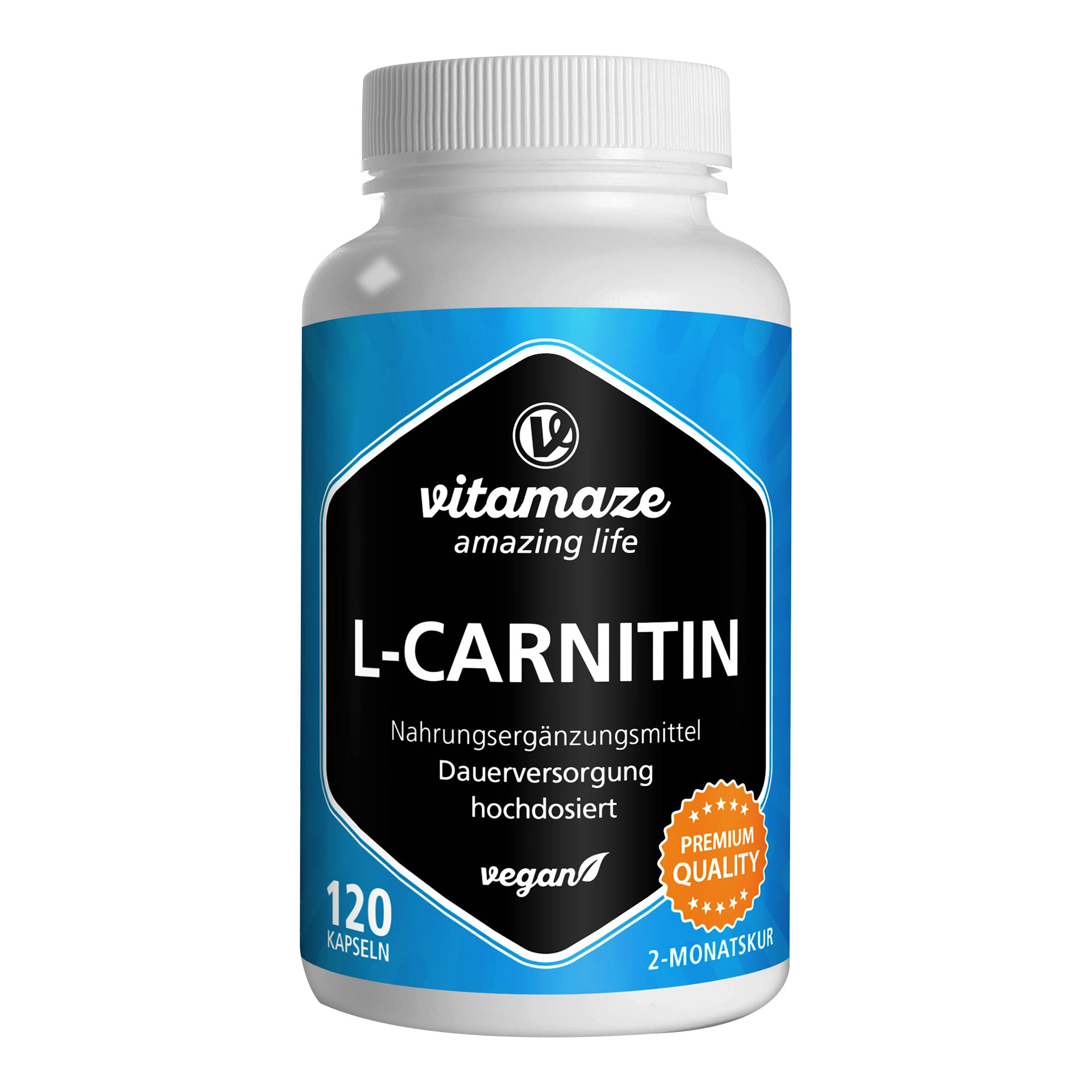 Nahrungsergänzungsmittel mit hochdosiertem L-Carnitin.