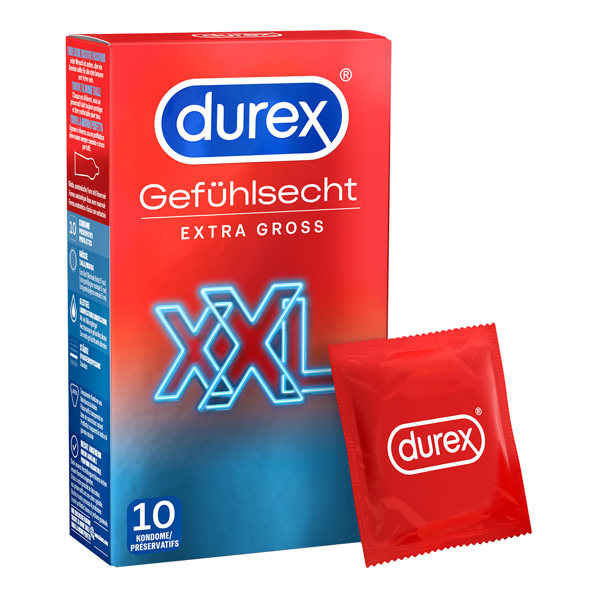 Extra große Kondome für mehr Komfort.