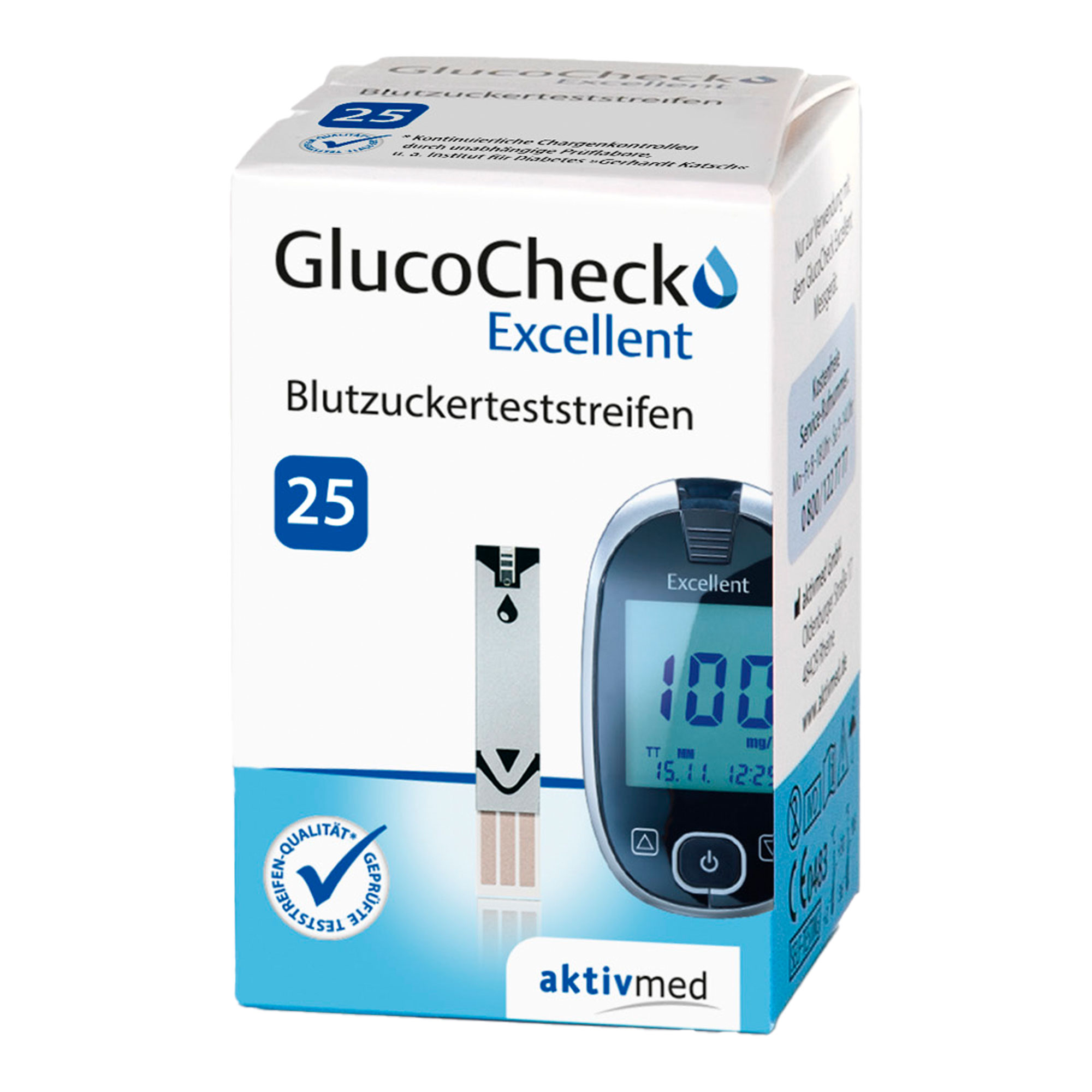 Zur Verwendung mit den GlucoCheck Excellent Blutzuckermessgeräten.