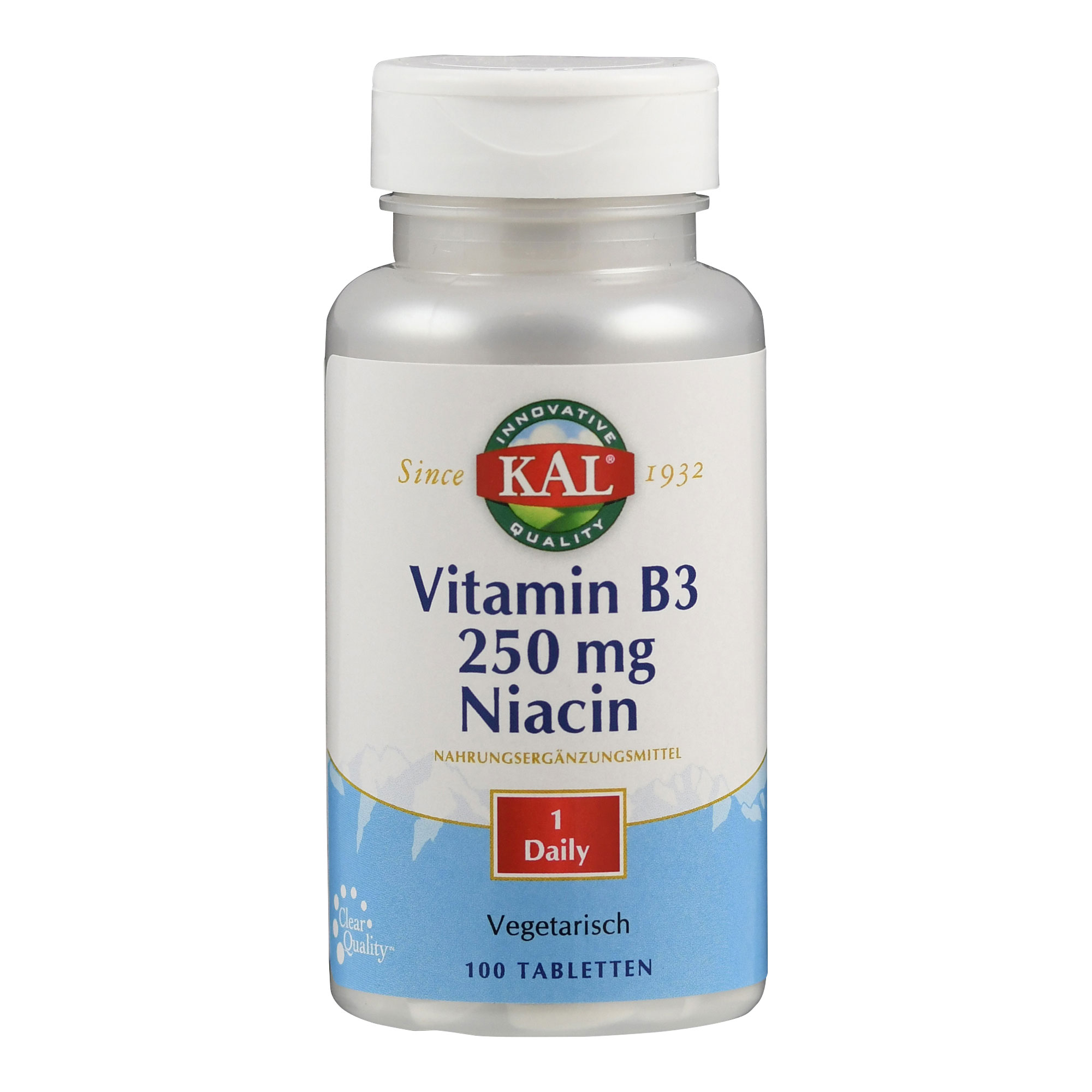 Nahrungsergänzungsmittel mit Vitamin B3.