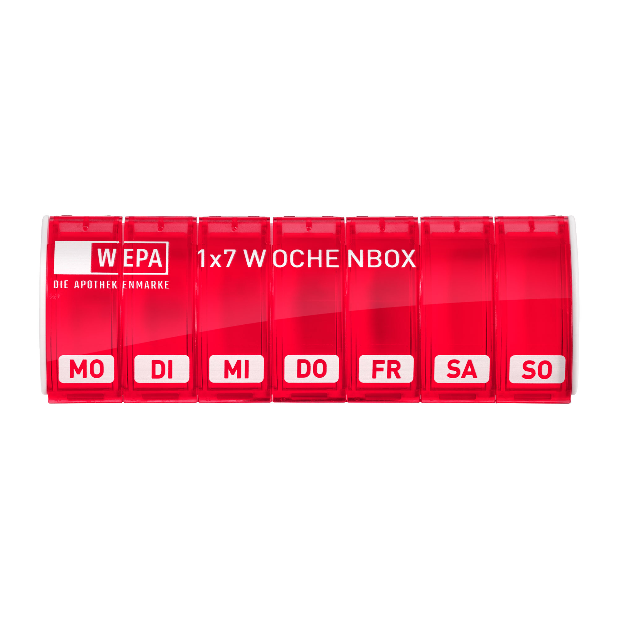 Wepa 1x7 Wochenbox farbig sortiert/UV-Schutz+ rot