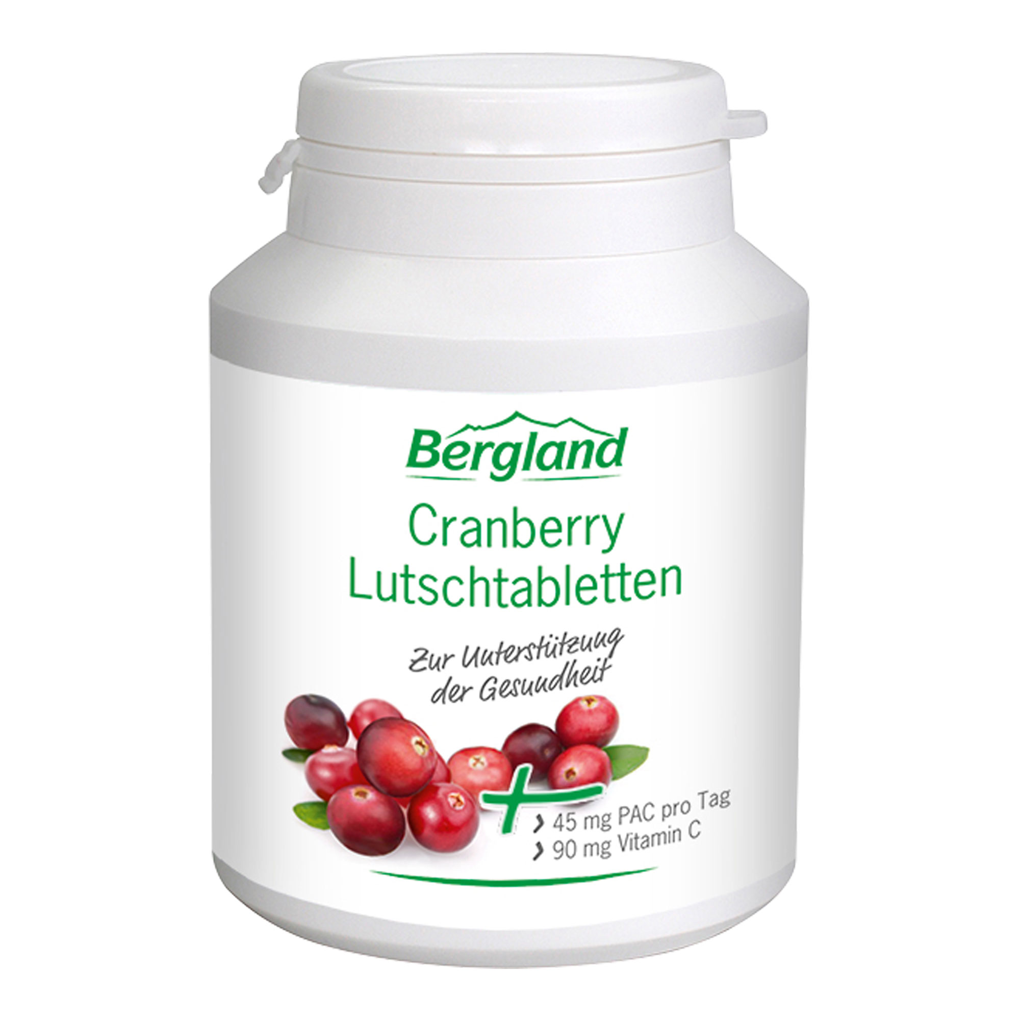 Nahrungsergänzungsmittel mit Cranberry und Acerola und Vitamin C.