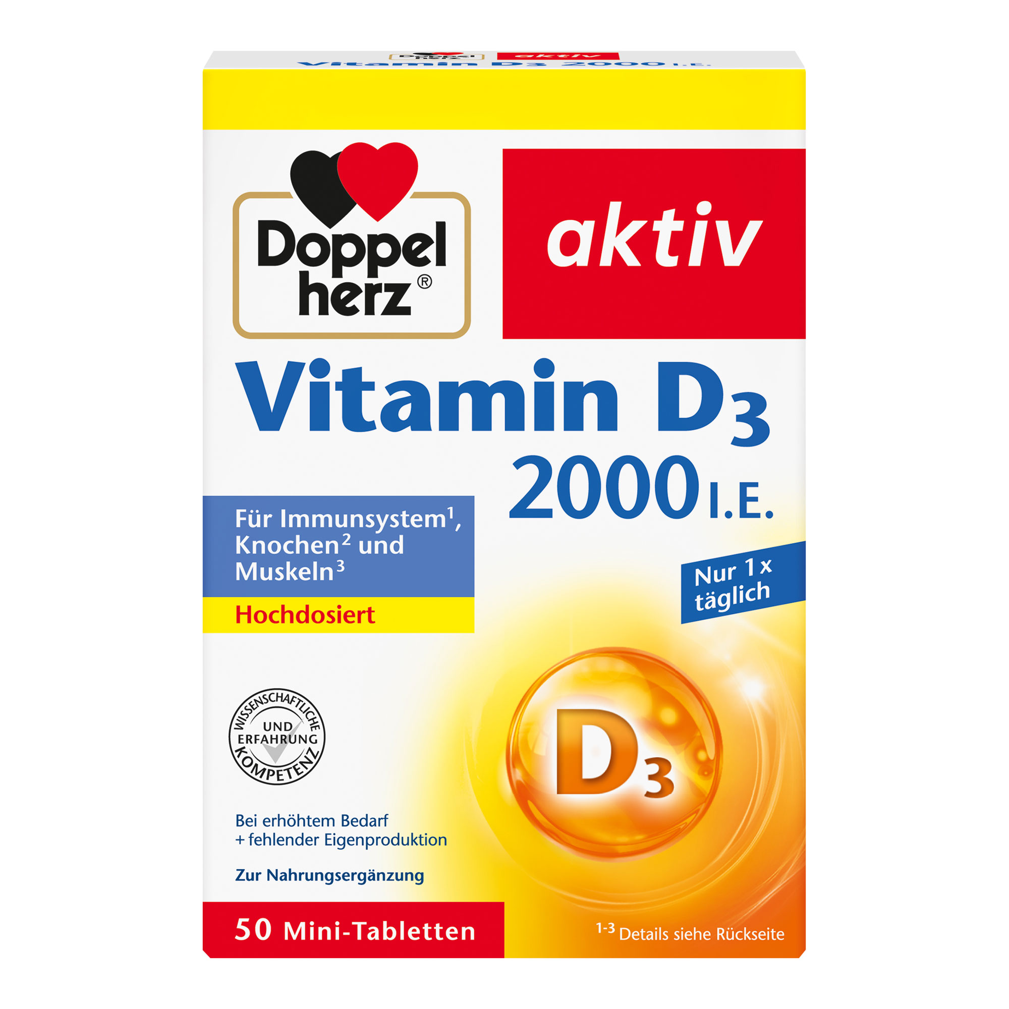 Nahrungsergänzungsmittel mit hochdosiertem Vitamin D3.
